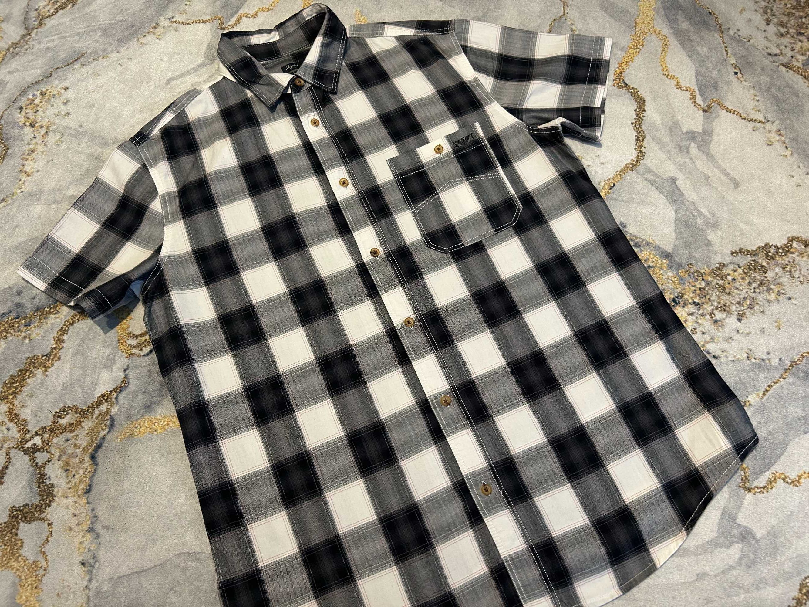 Armani Jeans _ Koszula w kratę M/L _ Regular Fit