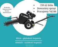 Koparka Łańcuchowa Dowozimy WYNAJEM Bruzdownica Minikoparka