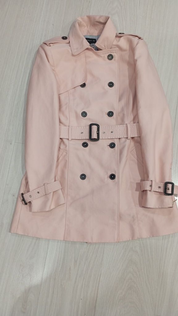 Тренч пальто Zara, персиковий, розмір S