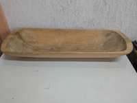 Drewniana donica łódeczka naczynie do kompozycji