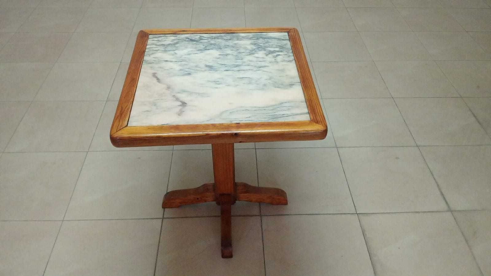 mesas vintage com pedra marmore