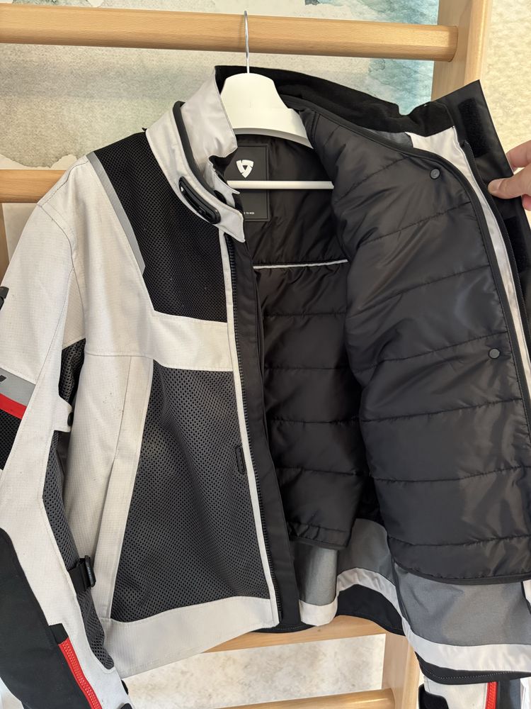 Kurtka motocyklowa tekstylna REVIT TORNADO 4 H2O 3XL SILVER/BLACK