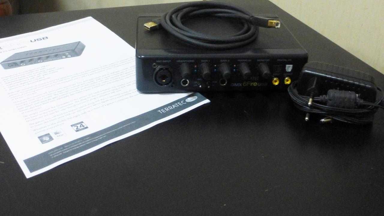 Terratec Placa Som Profissional USB Externa Estúdio Em Casa 24 Bit