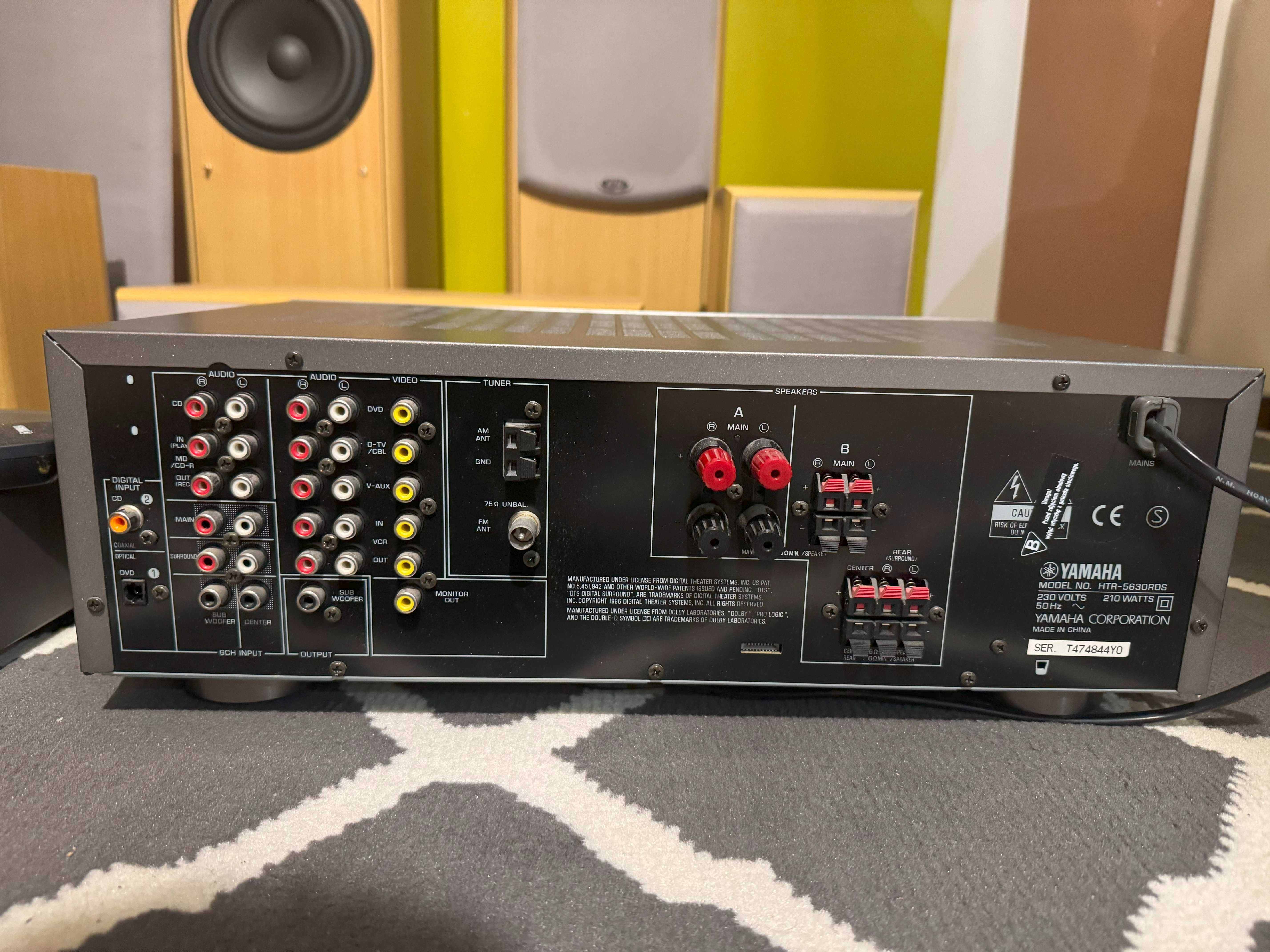 Kino YAMAHA HTR-5630RDS + DVD S540 + głośniki 4+1 ELTAX