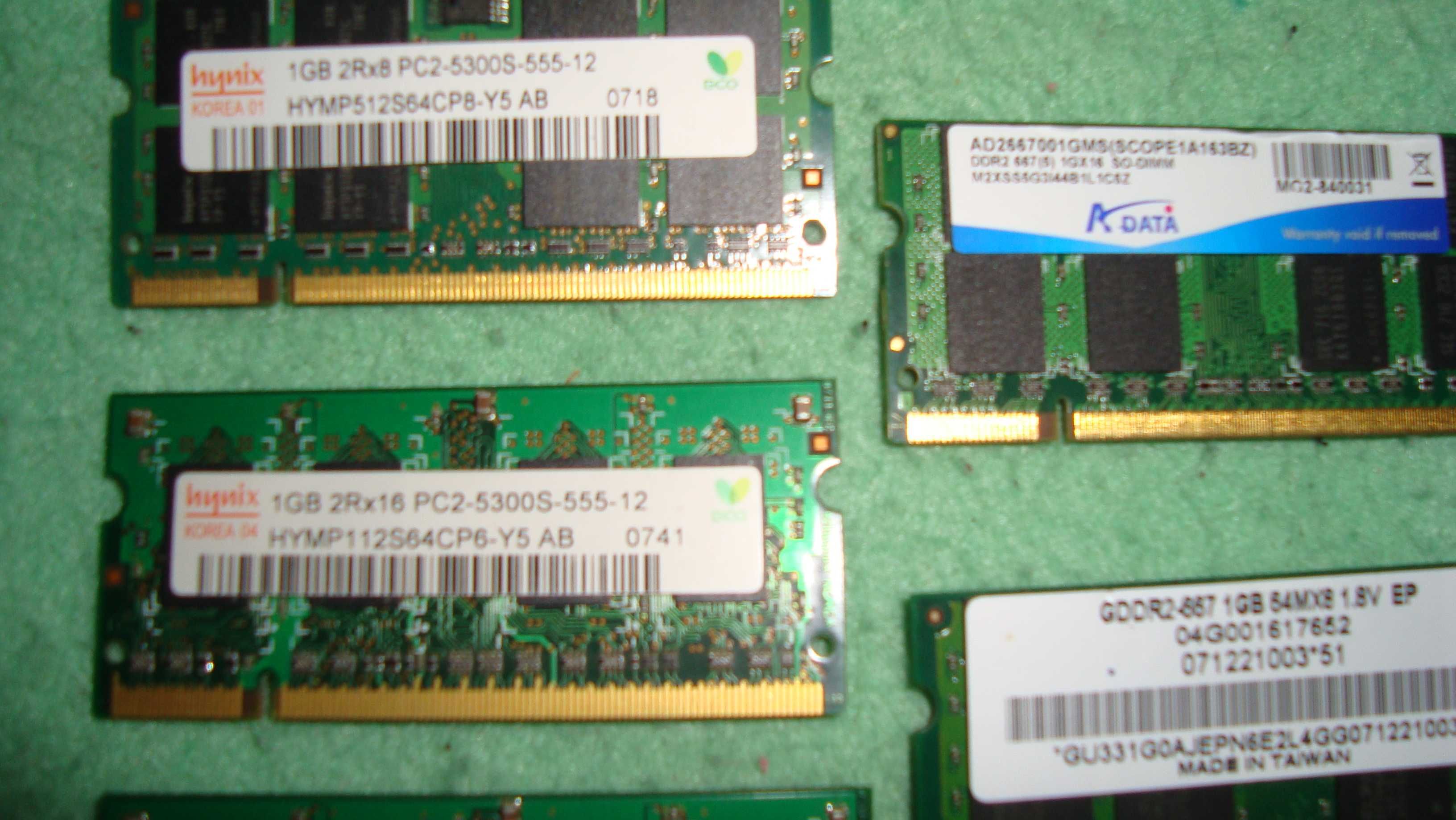 DDR2 SODIMM 1gb х 5 шт.