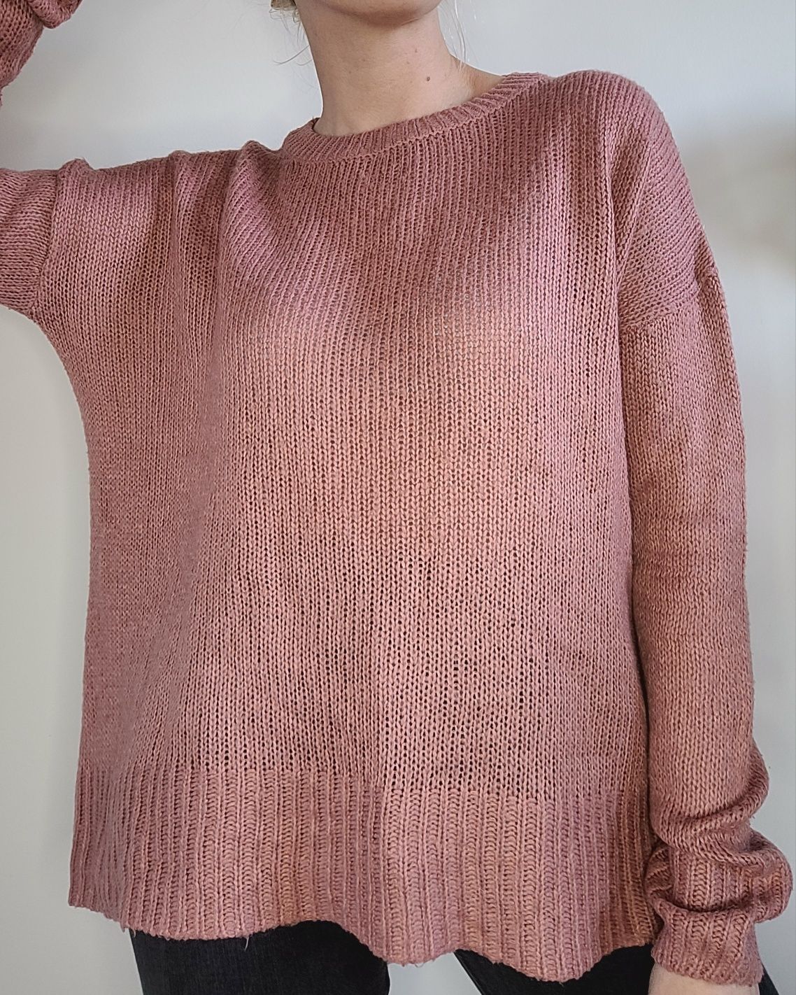 Sweter oversize brudny róż New Look