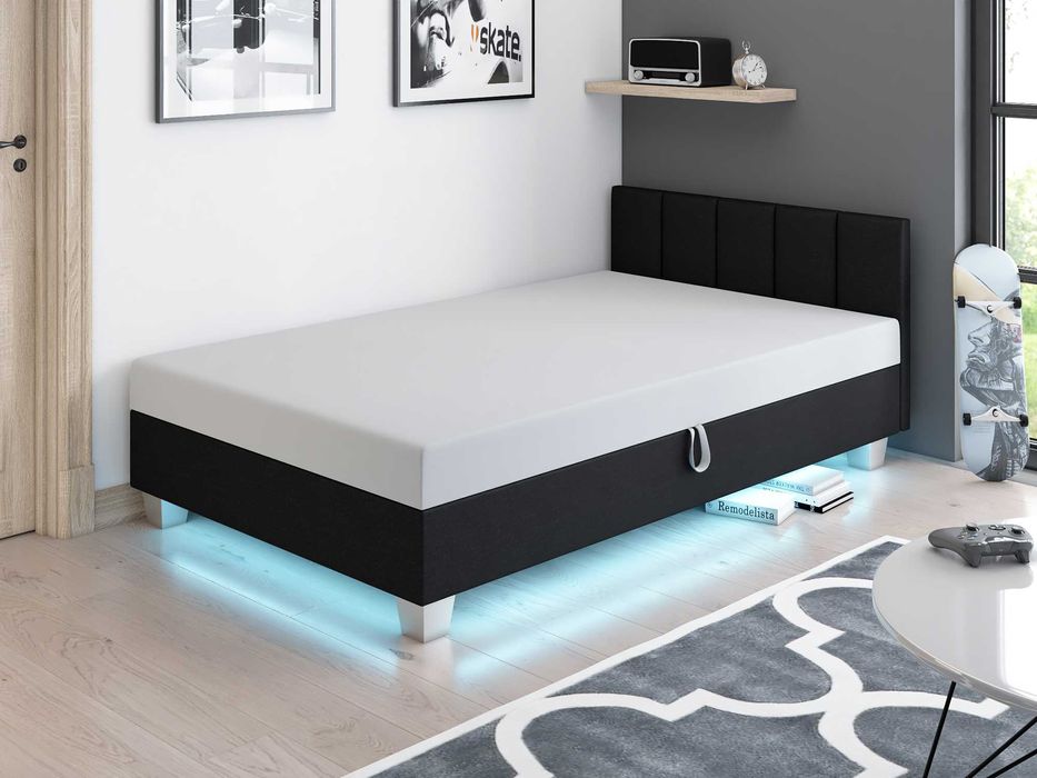 Tapczan tapicerowany Led Dostawa gratis Hit Łóżko dla dziecka Wersalka