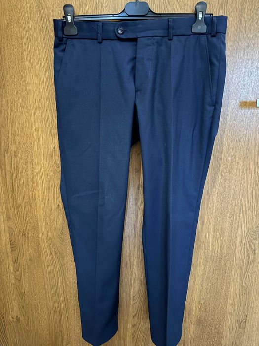 Garnitur granatowy studniówka Recman, rozmiar ok. 166-168cm Slim wełna