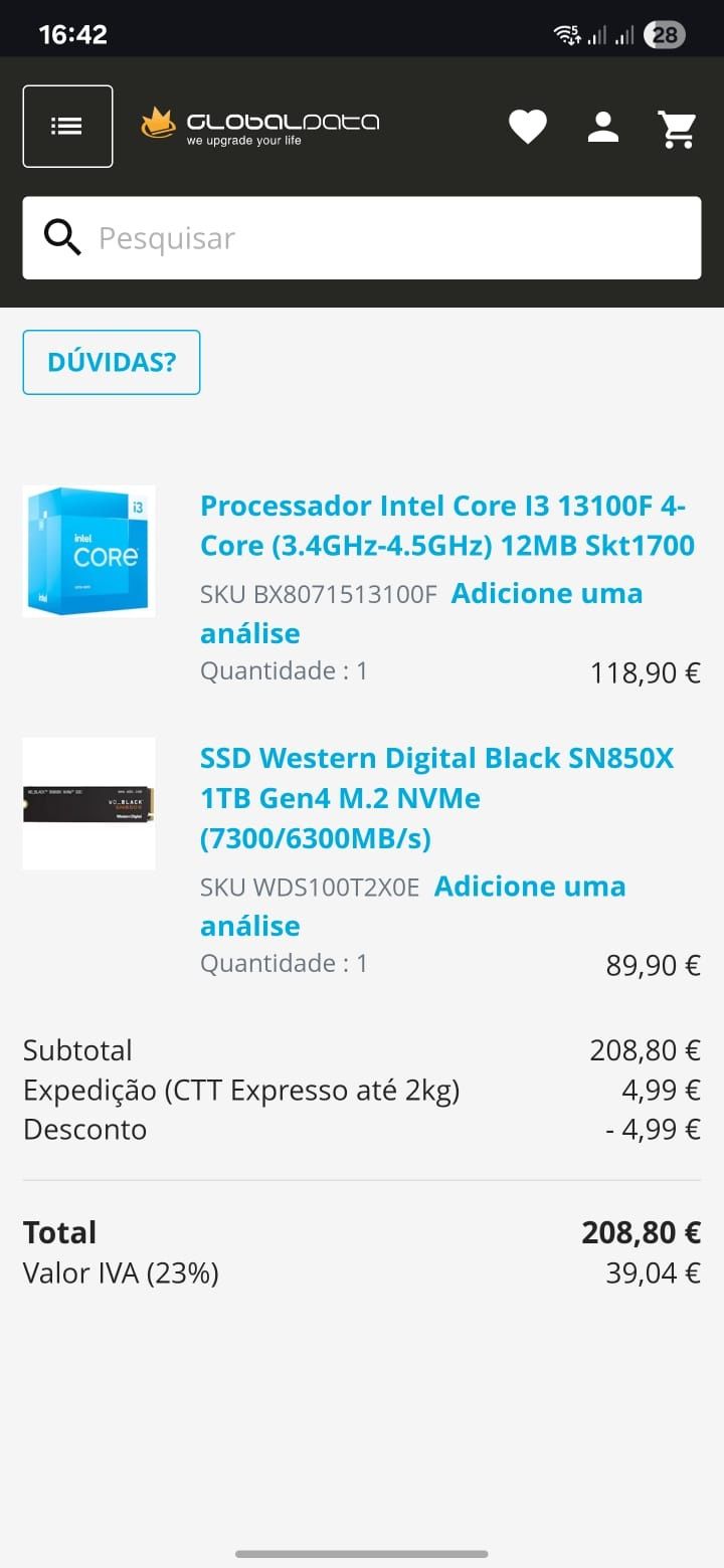 Processador Intel Core I3 (13100F)