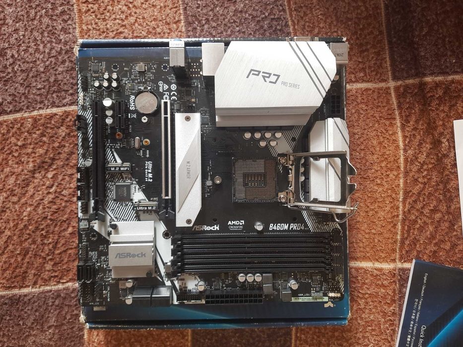 Продам мат плату ASRock B460M Prp4 с процессором Intel Seleron G5905