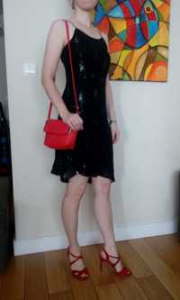 Czarna krótka sukienka rozmiar 36