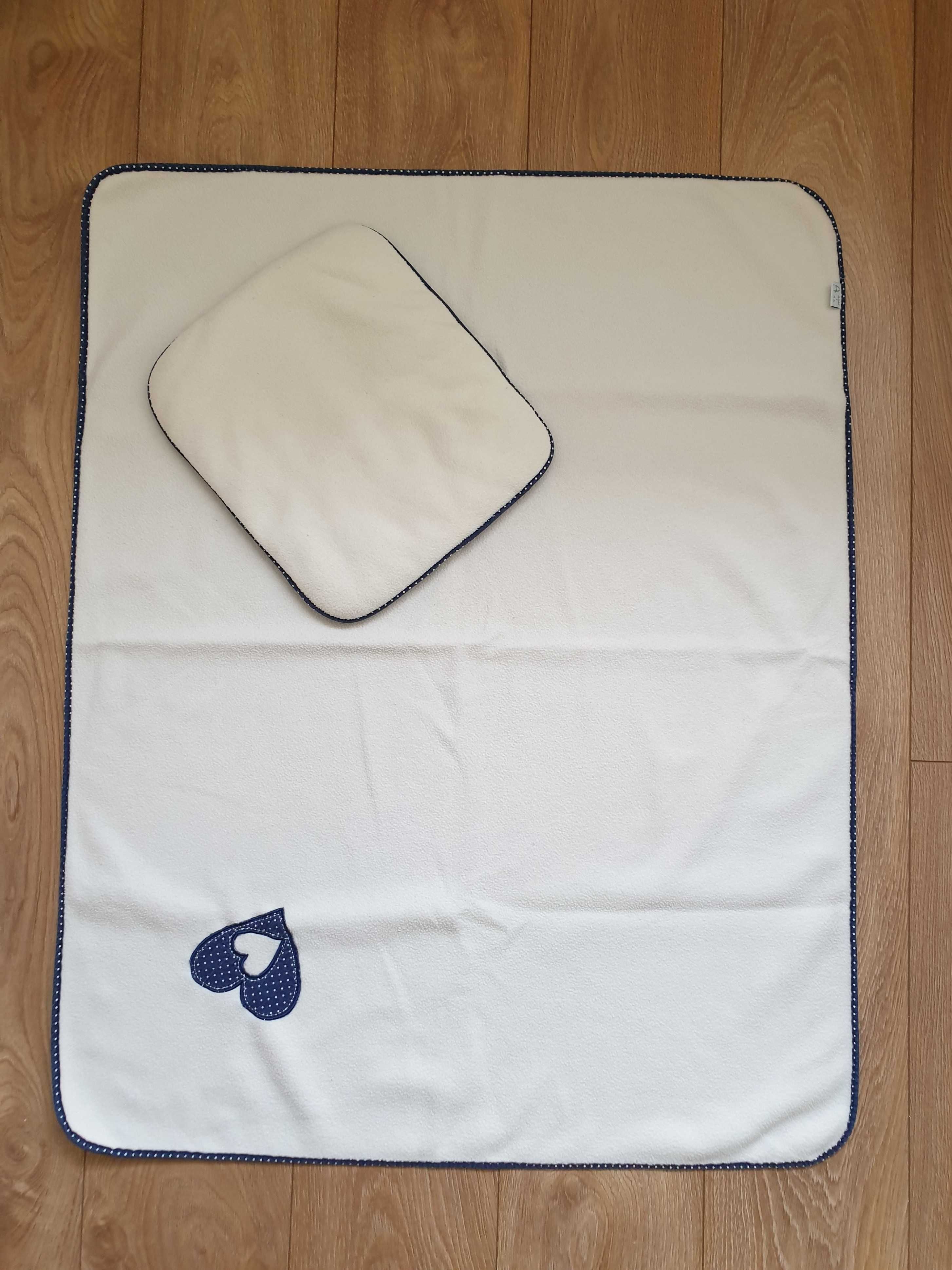 Koc i poduszka do wózka polar 98x76 cm