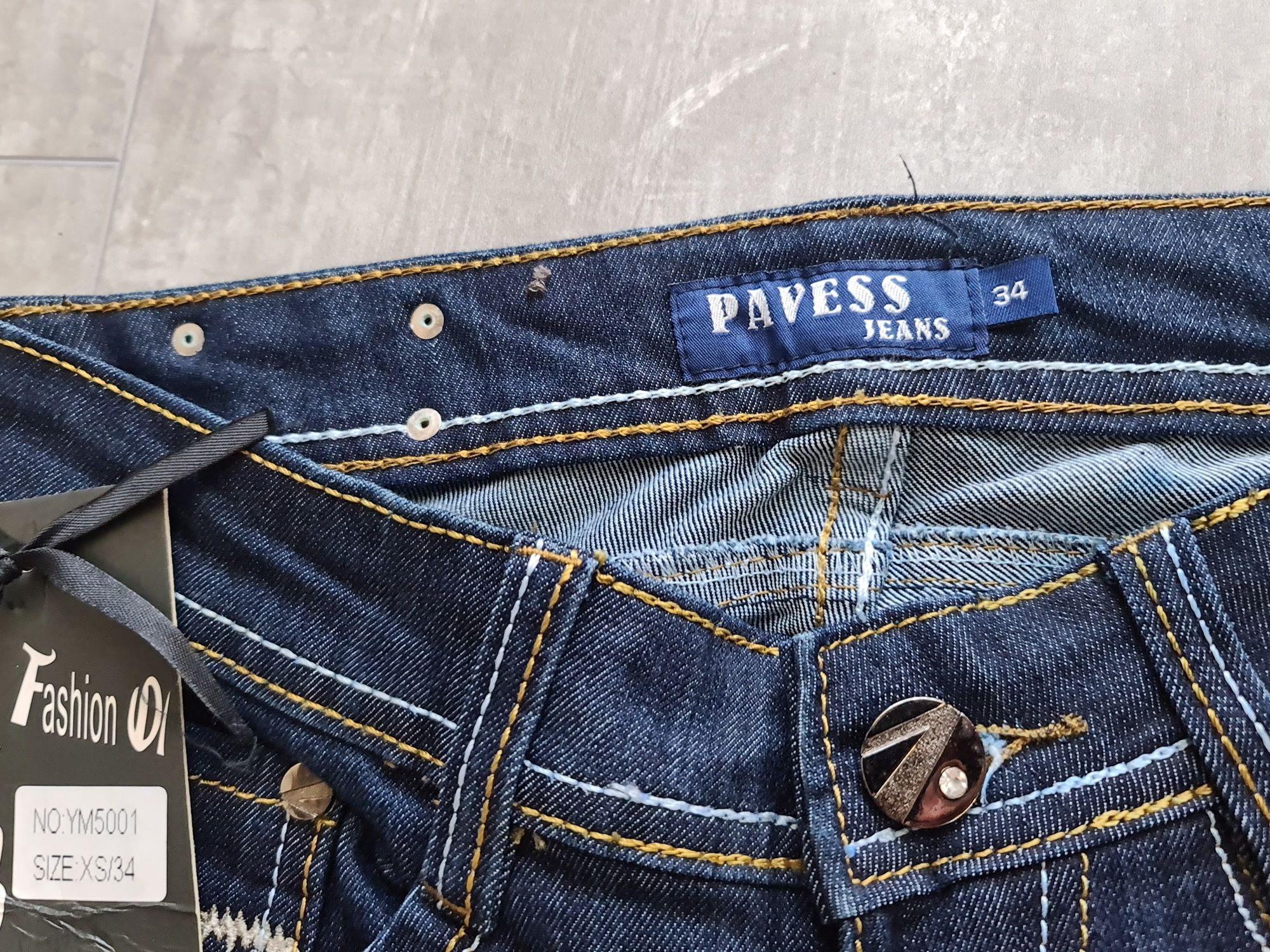 Nowe jeansy dżinsy Pavess PS r. 34 XS