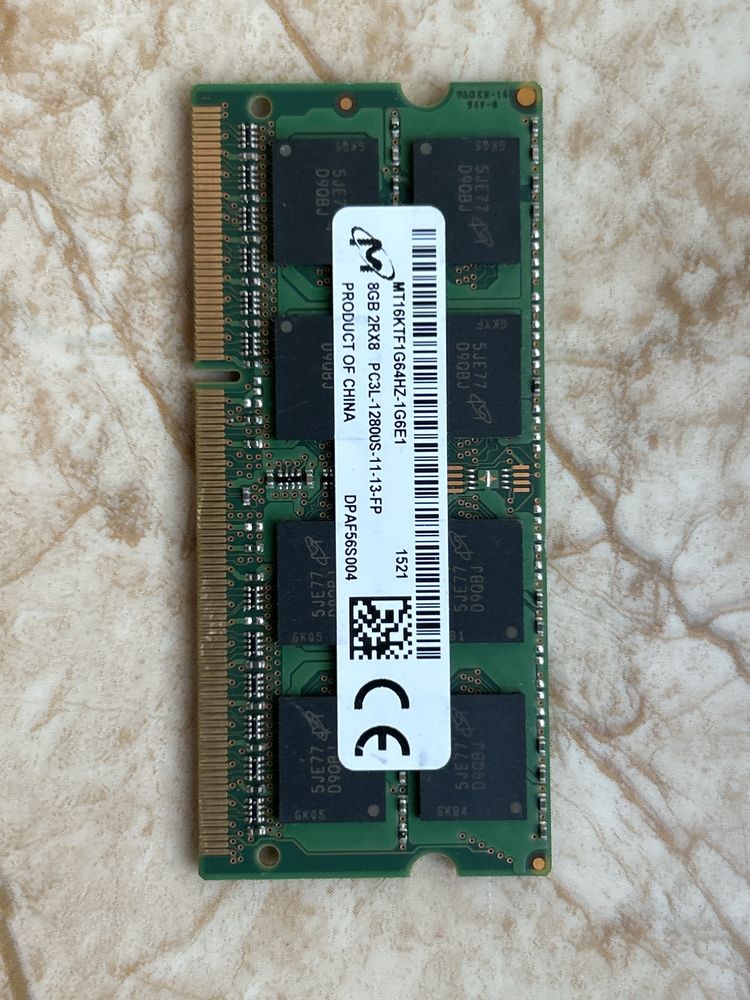 Пам'ять Micron 8Gb So-DIMM PC3L-12800S DDR3-1600 1.35/1.5В