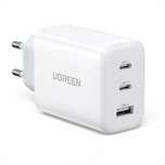 Ugreen szybka ładowarka sieciowa 2x USB Typ C / USB 65W PD3.0, QC3.0/4