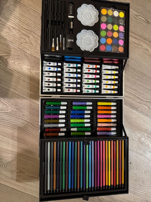 Большой детский набор для творчества в кейсе, 140 шт