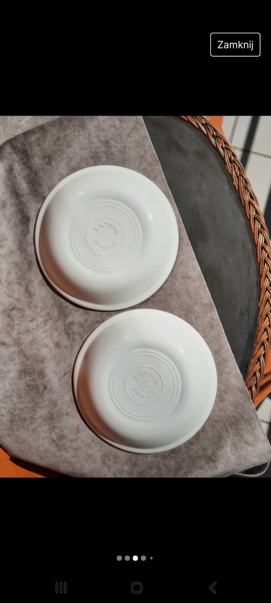 Zestaw talerzy głębokich porcelana anglia rośliny dzwoneczki kwiaty