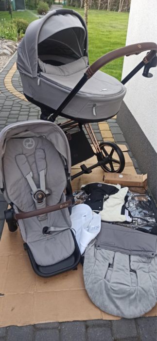 Cybex priam 4.0 tose gold grey 2w1 plus dodatki