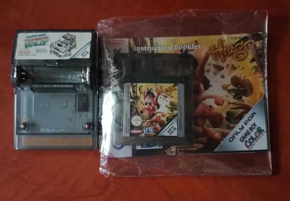 Zabawki do konsoli Game Boy Color (Hugo i Top Gear Rally)