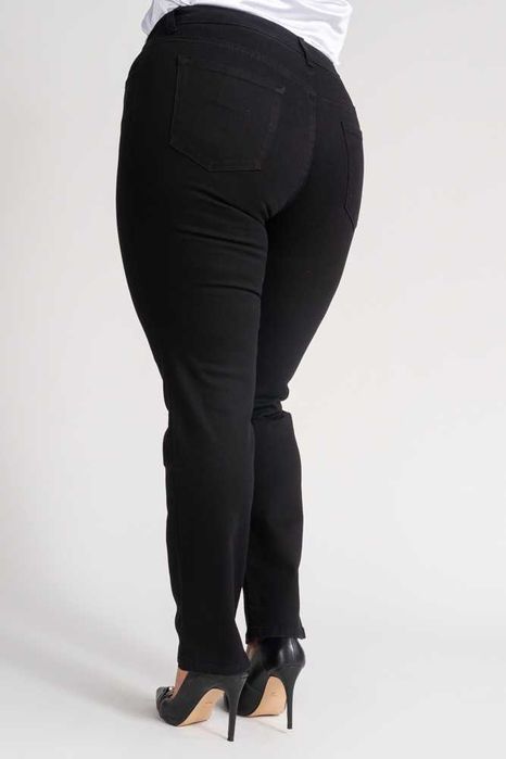 Czarne Spodnie Jeansowe Plus Size rozmiar 38,  Bawełna 97 %