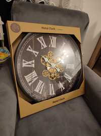 Nowy czarny zegar ścienny 55 cm