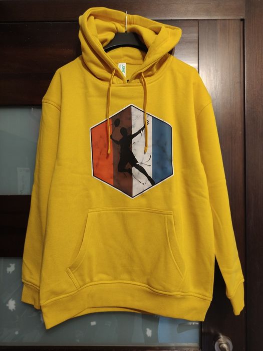 Bluza z kapturem z nadrukiem badminton
