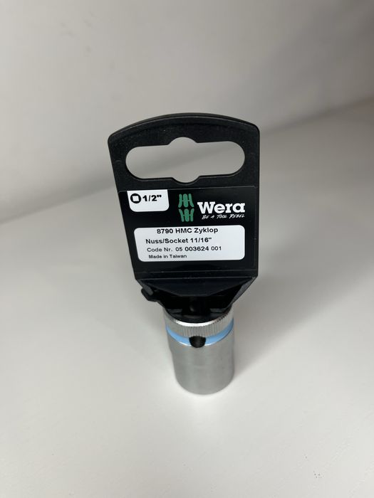 WERA Klucz nasadowy (nasadka) krótka 1/2" ZYKLOP rozmiar 11/16"