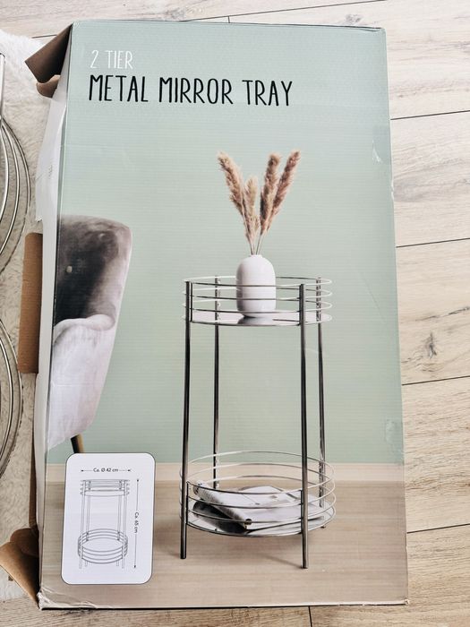 Stol lustrzany dwupoziomowy