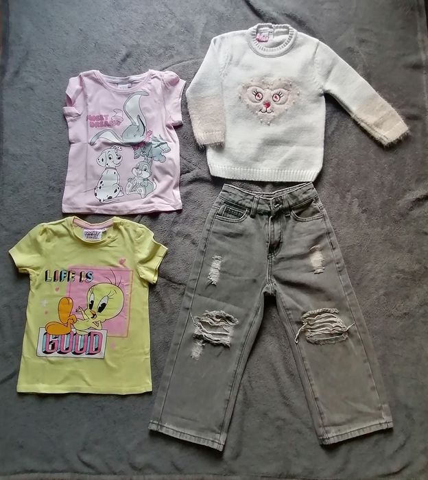 Komplet ubranek dla dziewczynki rozmiar 98, 3-4 latka