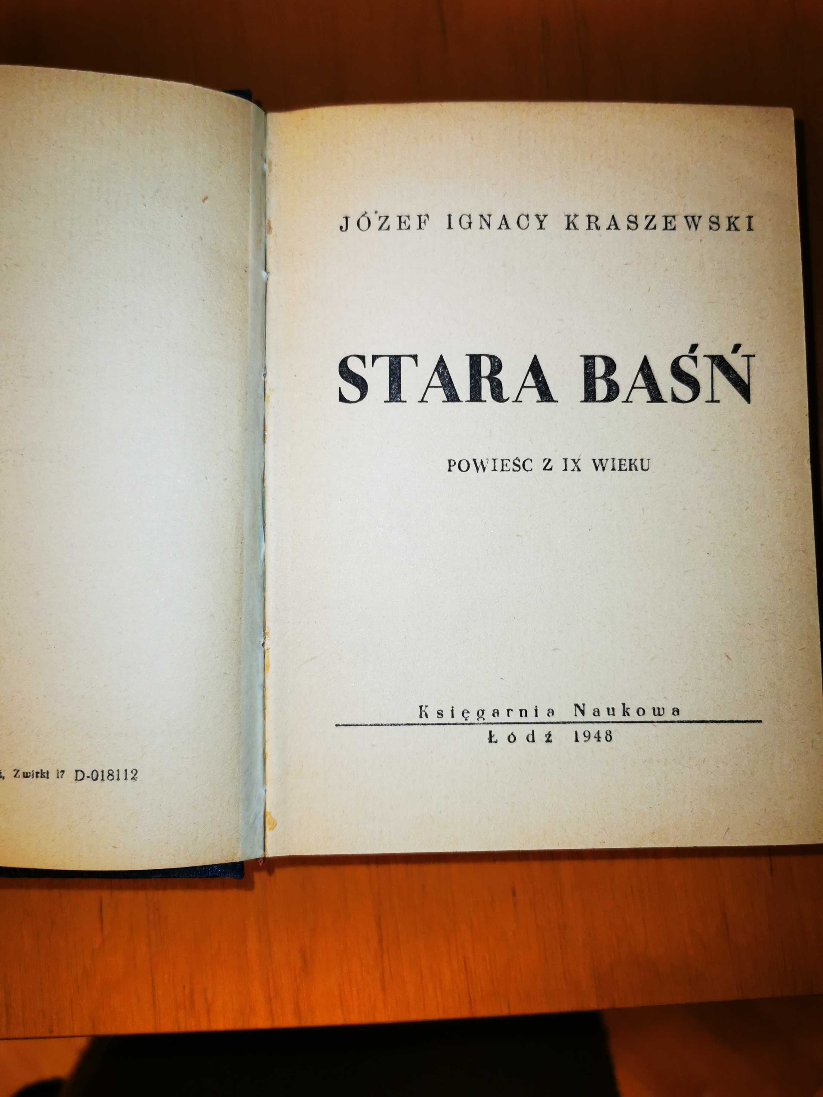 'Stara Baśń" I. Kraszewski Księgarnia Naukowa 1948