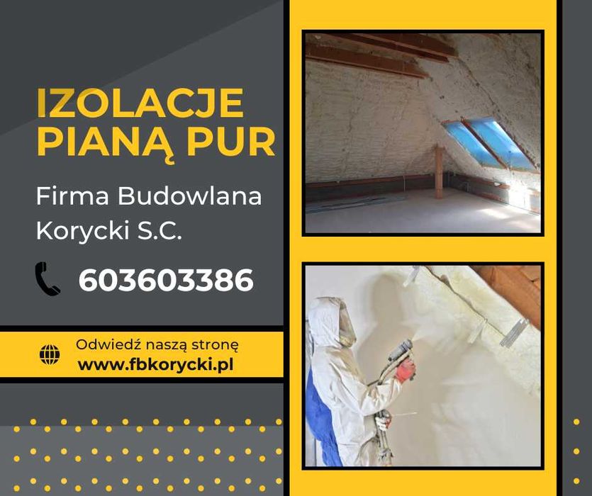 izolacje pianą PUR, termomodernizacja