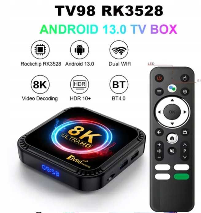 TV98 RK3528 4GB+32Gb Kompaktowy Android Stick z 8K,HDMI Wi-Fi ttst1466