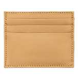 eleganckie etui na karty ze skóry naturalnej w beżowym kolorze