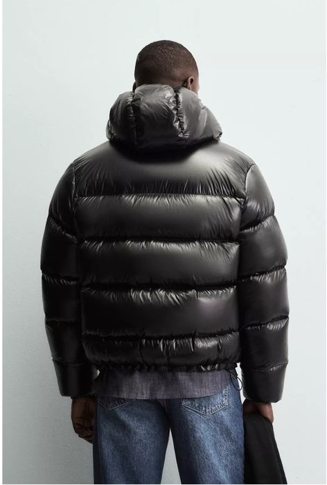 Zara puffer jacket black