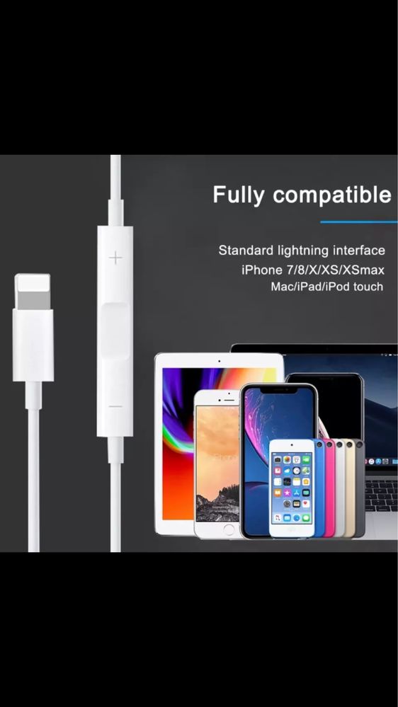 Акция. Apple EarPods Lighting w/mic A1748 Наушники ЕарПодс