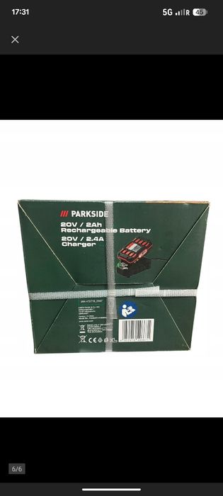 PARKSIDE PAP 20 B1 Akumulator 20 V 2Ah litowo-jonowy z ładowarką