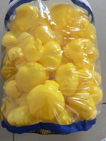 Plastikowe żółte kaczuszki 50 sztuk do kąpieli