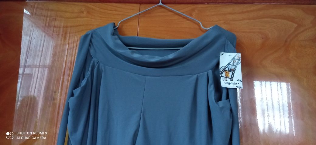 Nowe szare eleganckie materiałowe spodnie rozm. L/ XL