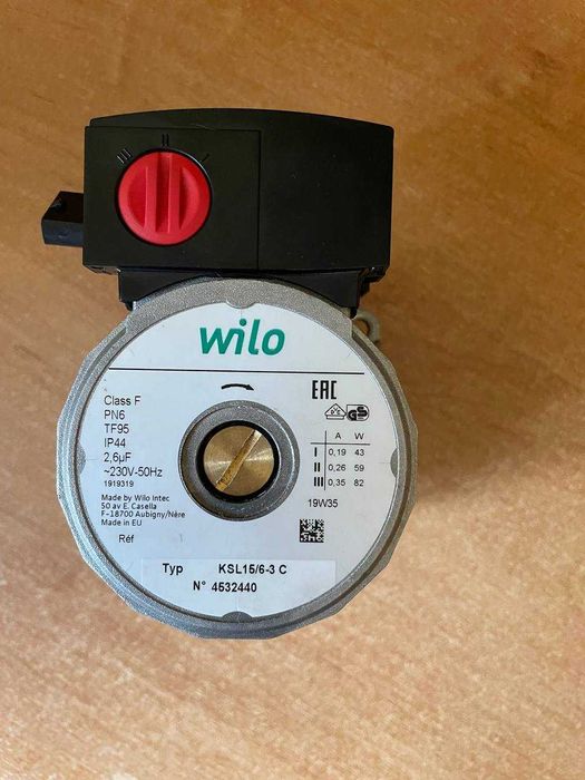 Насос циркуляционный Wilo KSL 15/6‑3 C, 82 W 3‑х скоростной для котлов
