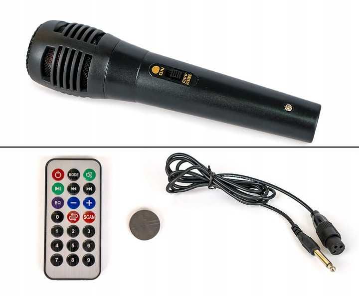 GŁOŚNIK KOLUMNA BLUETOOTH karaoke FM mikrofon 100W nowy gwarancja