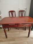 Mesa cozinha em madeira + conjunto 6 cadeiras