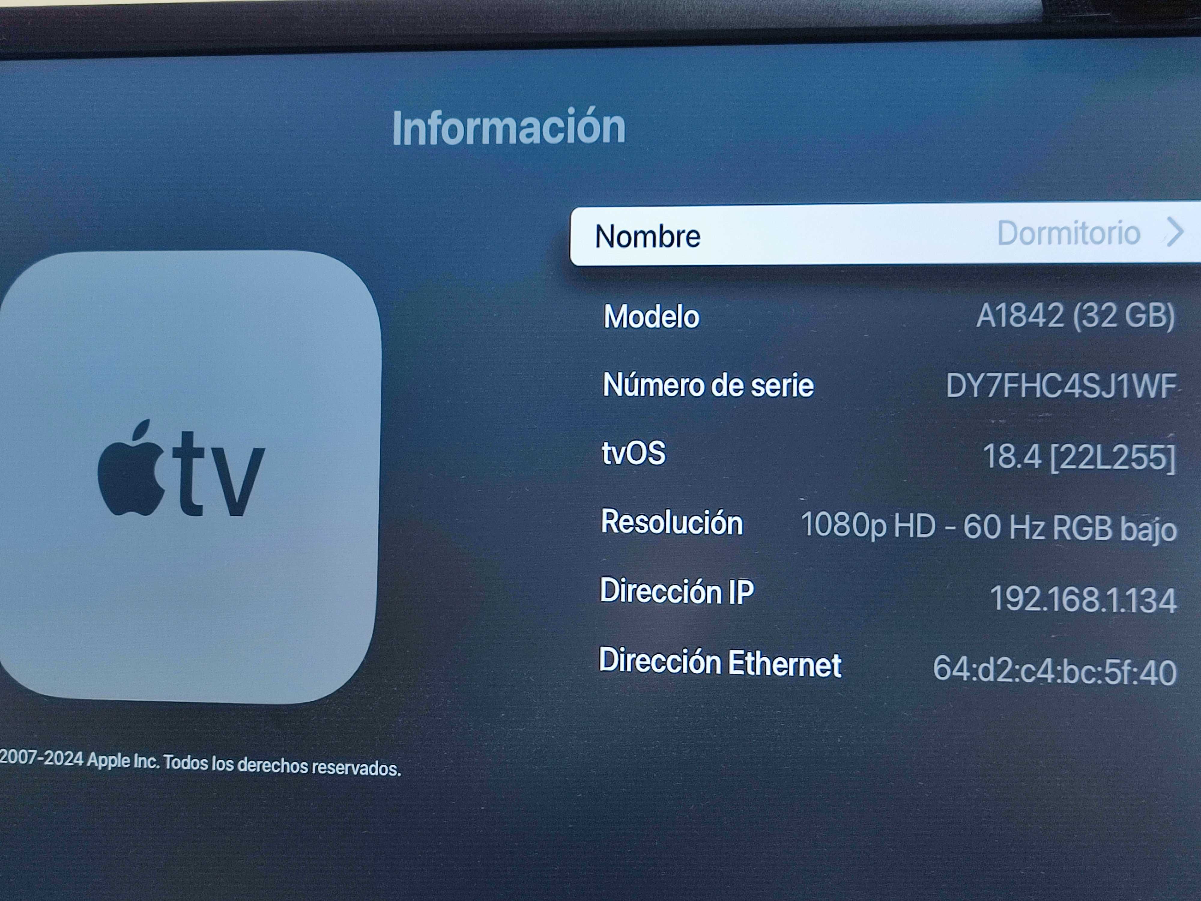 4K Apple Tv A1842 HDR Box 32GB APP Store Stream Tv