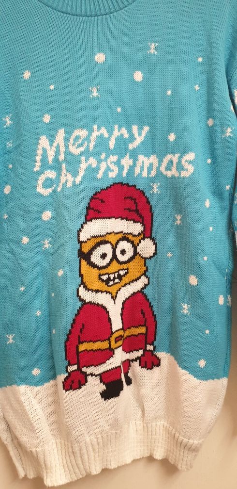 Świąteczny sweter M Minionek święta boże narodzenie primark hit unikat