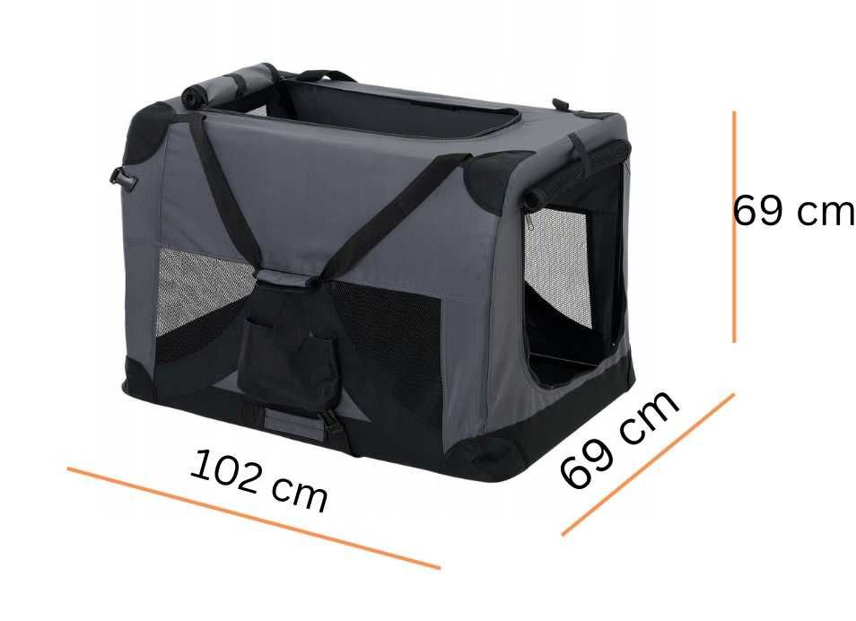 Transporter Dla Dużego Psa 3XL 102x69x69 cm – Przestronny i Wytrzymały