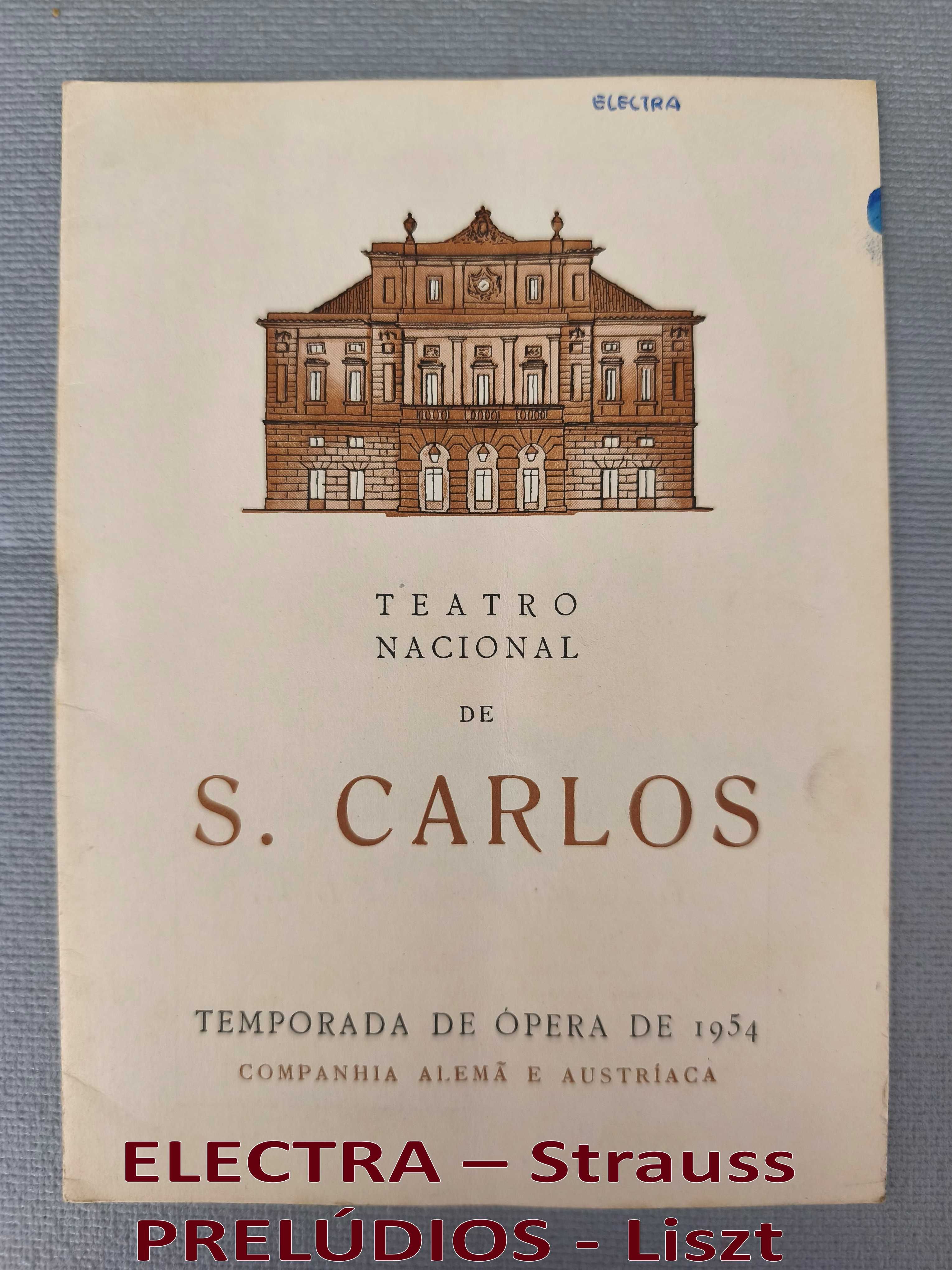 ELECTRA – Strauss
PRELÚDIOS - Liszt
Progr e argumento
Ópera S. Carlos