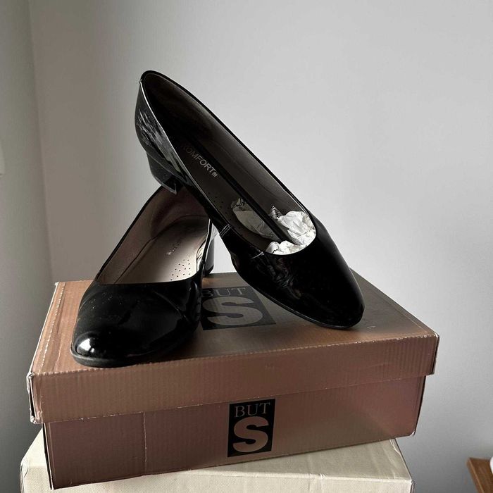 But-s Półbuty A125L Czarny czółenka