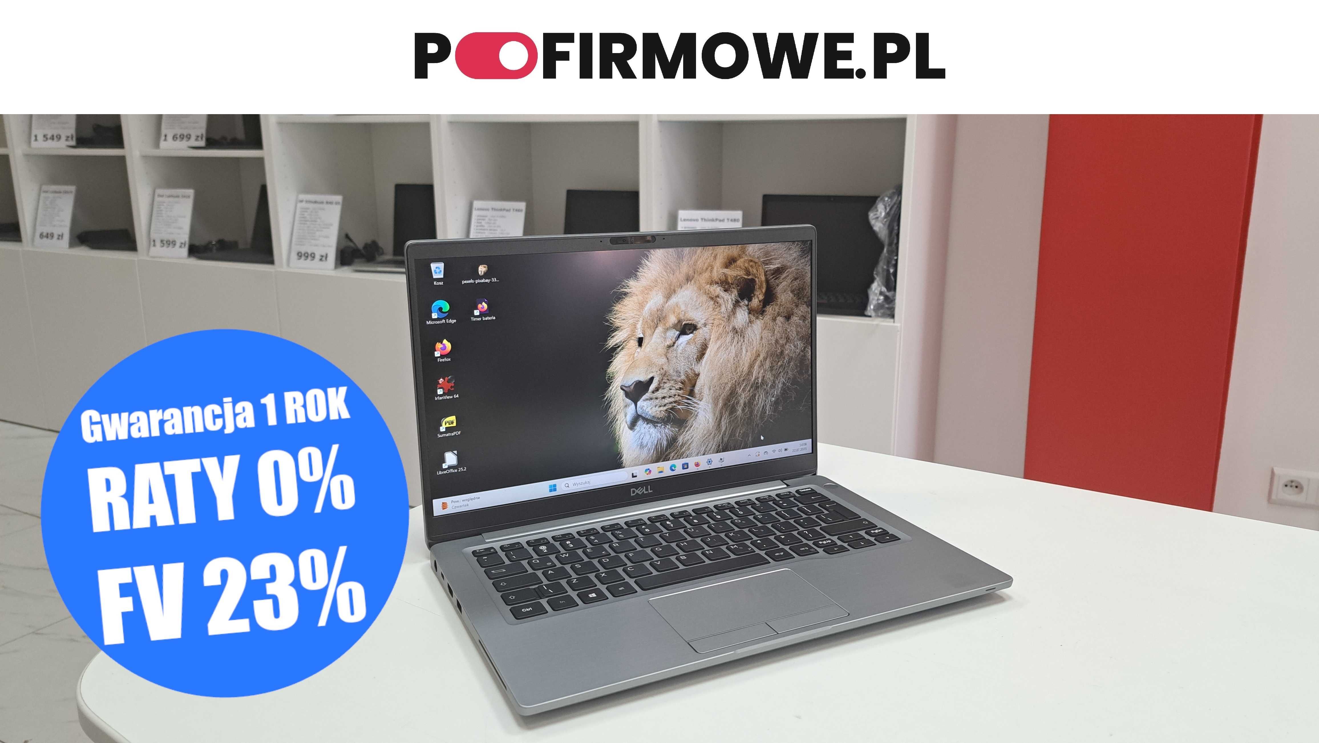 Elegancki Dell Latitude 7400 14" i5-8gen 16GB 256SSD IPS FHD Klasa A