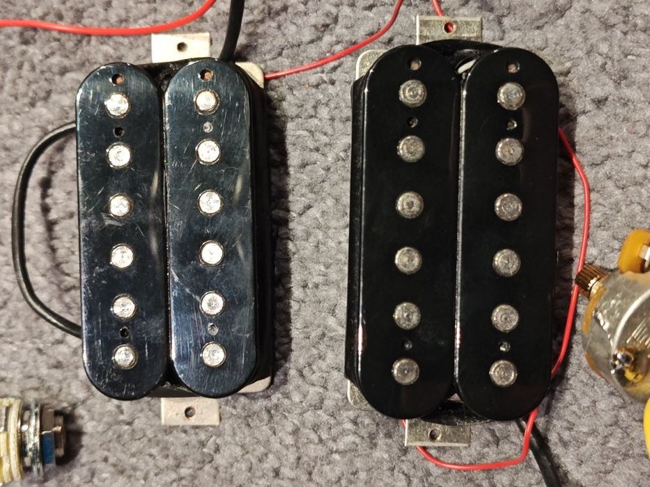 Gibson GEM przetworniki aktywne razem z potencjometrami