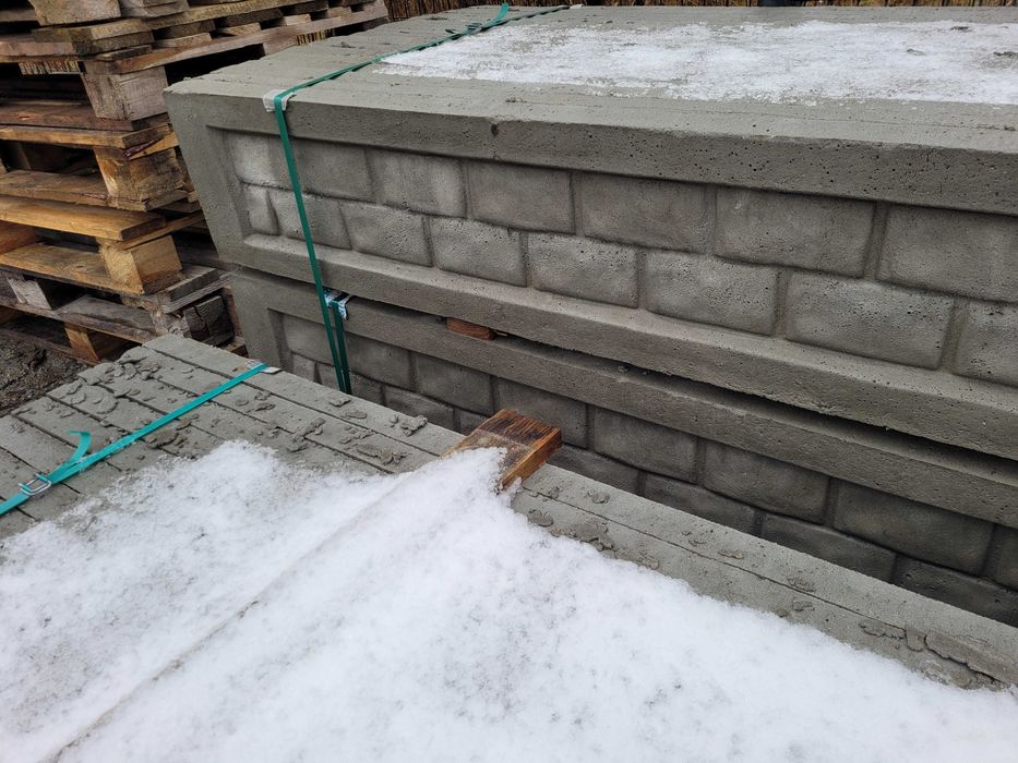 Podmurówka betonowa płyta ogrodzeniowa 25x250 30x250 Panel 3d łącznik