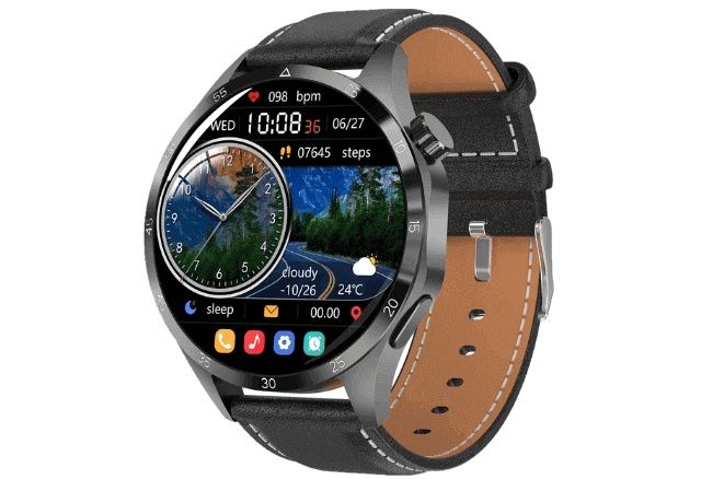 GT4 PRO PLUS Smartwatch 48mm : pele Preta